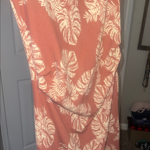Pinkblush Terracotta Leaf Print Mini Dress - Picture 5 of 5
